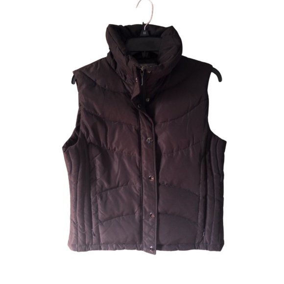Kenneth Cole Reaction Womans Zip Up Brown Puffer Vest Size Large - Picture 1 of 3